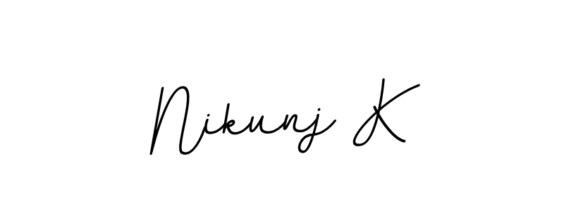 Nikunj K stylish signature style. Best Handwritten Sign (BallpointsItalic-DORy9) for my name. Handwritten Signature Collection Ideas for my name Nikunj K. Nikunj K signature style 11 images and pictures png