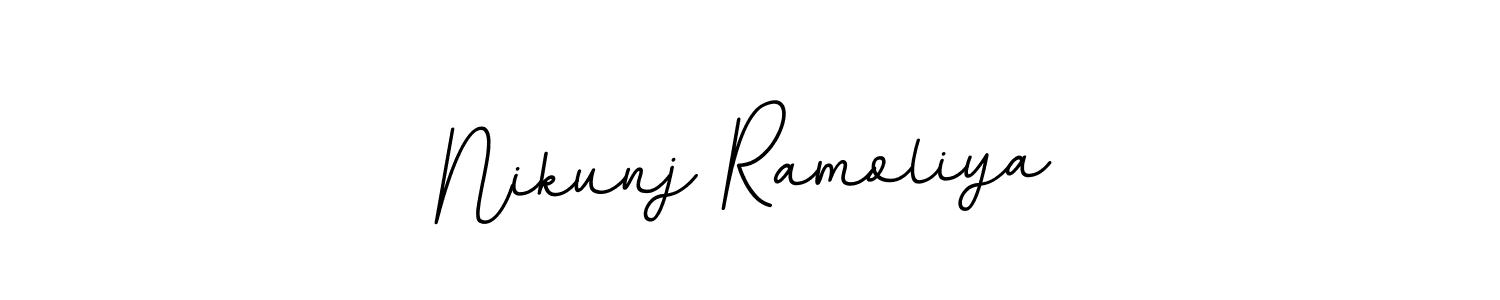 Design your own signature with our free online signature maker. With this signature software, you can create a handwritten (BallpointsItalic-DORy9) signature for name Nikunj Ramoliya. Nikunj Ramoliya signature style 11 images and pictures png