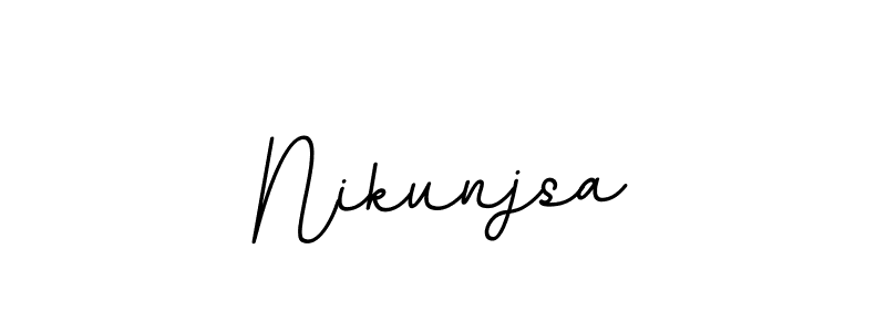 How to make Nikunjsa name signature. Use BallpointsItalic-DORy9 style for creating short signs online. This is the latest handwritten sign. Nikunjsa signature style 11 images and pictures png