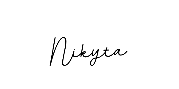 Use a signature maker to create a handwritten signature online. With this signature software, you can design (BallpointsItalic-DORy9) your own signature for name Nikyta. Nikyta signature style 11 images and pictures png