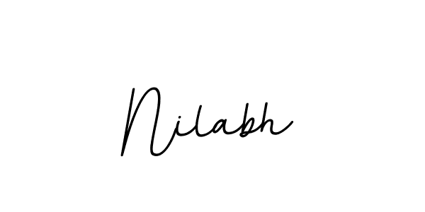 Use a signature maker to create a handwritten signature online. With this signature software, you can design (BallpointsItalic-DORy9) your own signature for name Nilabh. Nilabh signature style 11 images and pictures png