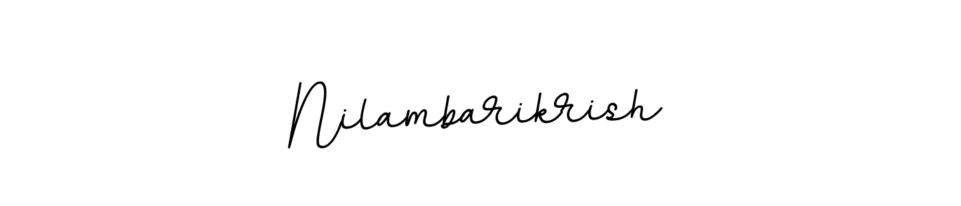 Use a signature maker to create a handwritten signature online. With this signature software, you can design (BallpointsItalic-DORy9) your own signature for name Nilambarikrish. Nilambarikrish signature style 11 images and pictures png