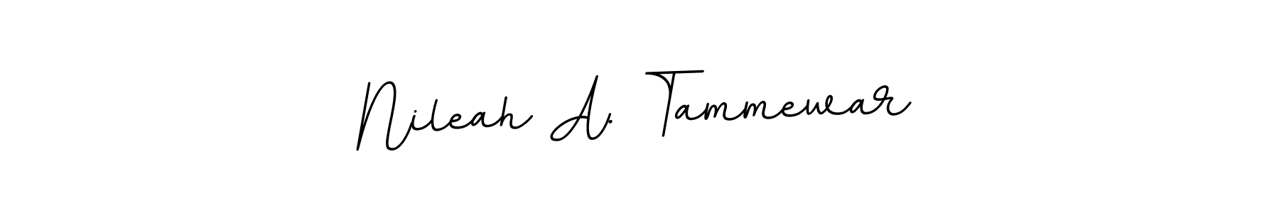 Use a signature maker to create a handwritten signature online. With this signature software, you can design (BallpointsItalic-DORy9) your own signature for name Nileah A. Tammewar. Nileah A. Tammewar signature style 11 images and pictures png