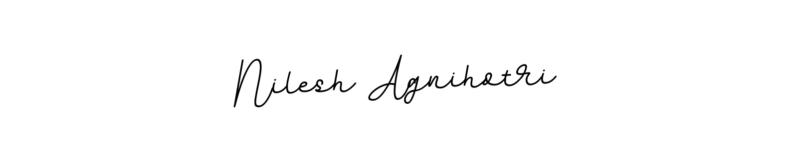 Make a beautiful signature design for name Nilesh Agnihotri. With this signature (BallpointsItalic-DORy9) style, you can create a handwritten signature for free. Nilesh Agnihotri signature style 11 images and pictures png