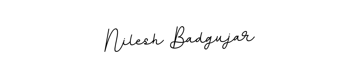 Create a beautiful signature design for name Nilesh Badgujar. With this signature (BallpointsItalic-DORy9) fonts, you can make a handwritten signature for free. Nilesh Badgujar signature style 11 images and pictures png