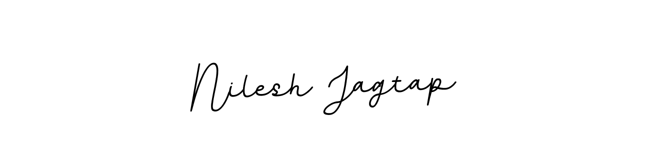 Create a beautiful signature design for name Nilesh Jagtap. With this signature (BallpointsItalic-DORy9) fonts, you can make a handwritten signature for free. Nilesh Jagtap signature style 11 images and pictures png