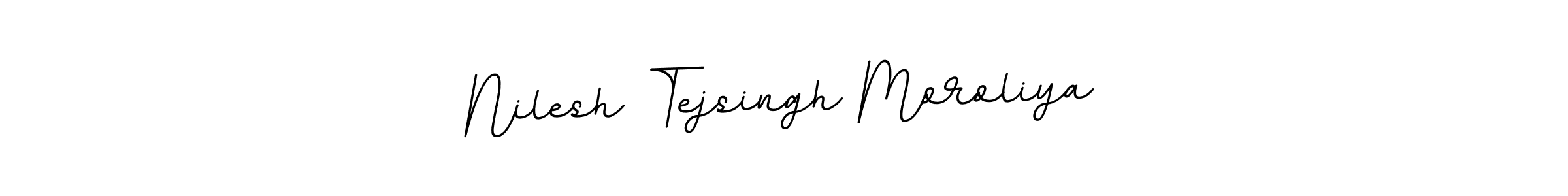 The best way (BallpointsItalic-DORy9) to make a short signature is to pick only two or three words in your name. The name Nilesh Tejsingh Moroliya include a total of six letters. For converting this name. Nilesh Tejsingh Moroliya signature style 11 images and pictures png