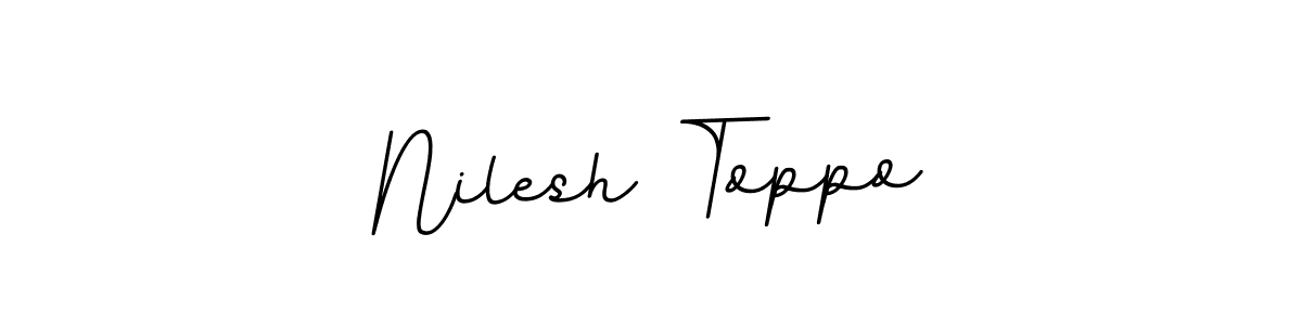 You should practise on your own different ways (BallpointsItalic-DORy9) to write your name (Nilesh Toppo) in signature. don't let someone else do it for you. Nilesh Toppo signature style 11 images and pictures png