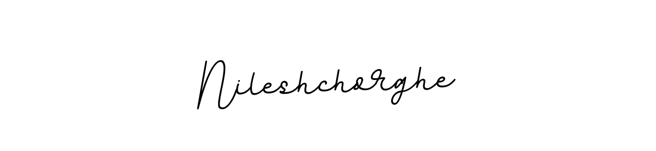The best way (BallpointsItalic-DORy9) to make a short signature is to pick only two or three words in your name. The name Nileshchorghe include a total of six letters. For converting this name. Nileshchorghe signature style 11 images and pictures png