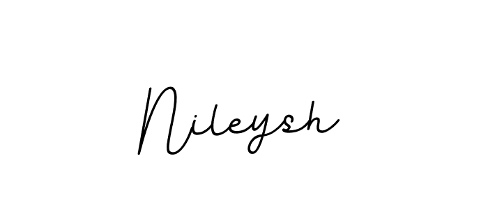 Use a signature maker to create a handwritten signature online. With this signature software, you can design (BallpointsItalic-DORy9) your own signature for name Nileysh. Nileysh signature style 11 images and pictures png