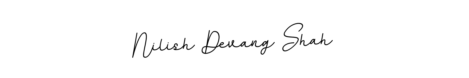 Create a beautiful signature design for name Nilish Devang Shah. With this signature (BallpointsItalic-DORy9) fonts, you can make a handwritten signature for free. Nilish Devang Shah signature style 11 images and pictures png