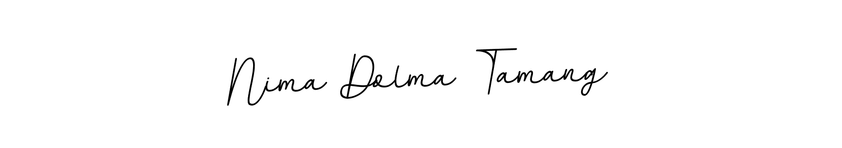 How to make Nima Dolma Tamang name signature. Use BallpointsItalic-DORy9 style for creating short signs online. This is the latest handwritten sign. Nima Dolma Tamang signature style 11 images and pictures png