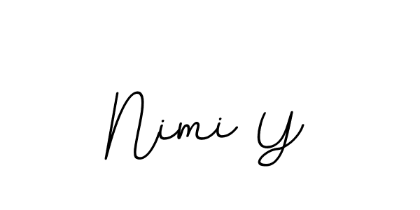 How to make Nimi Y name signature. Use BallpointsItalic-DORy9 style for creating short signs online. This is the latest handwritten sign. Nimi Y signature style 11 images and pictures png
