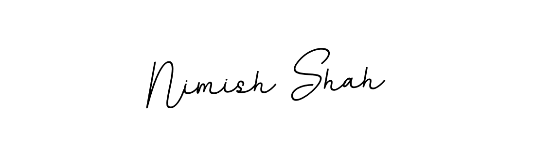 How to make Nimish Shah name signature. Use BallpointsItalic-DORy9 style for creating short signs online. This is the latest handwritten sign. Nimish Shah signature style 11 images and pictures png