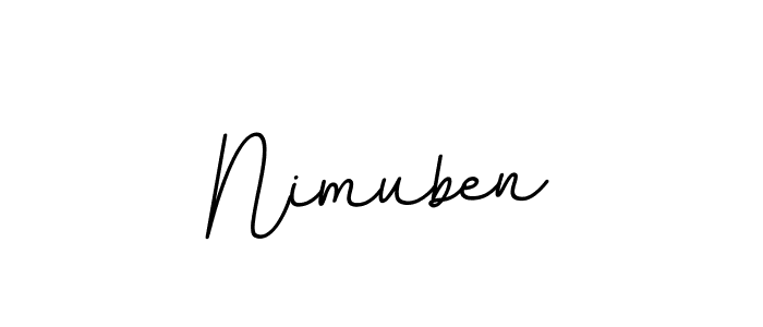 Use a signature maker to create a handwritten signature online. With this signature software, you can design (BallpointsItalic-DORy9) your own signature for name Nimuben. Nimuben signature style 11 images and pictures png