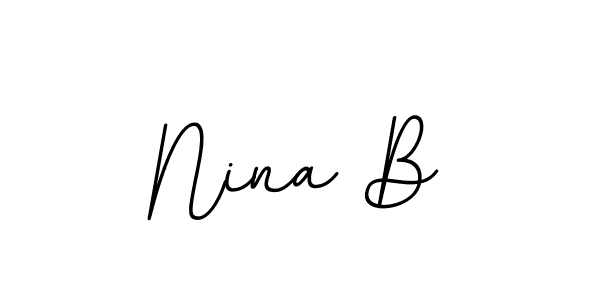 This is the best signature style for the Nina B name. Also you like these signature font (BallpointsItalic-DORy9). Mix name signature. Nina B signature style 11 images and pictures png