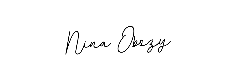 Use a signature maker to create a handwritten signature online. With this signature software, you can design (BallpointsItalic-DORy9) your own signature for name Nina Obszy. Nina Obszy signature style 11 images and pictures png