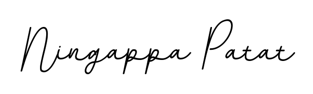 Create a personalized artistic stamp with Ningappa Patat in BallpointsItalic-DORy9 font. Perfect for visual artists, designers, and influencers. Ningappa Patat signature style 11 images and pictures png