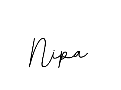 Create a beautiful signature design for name Nipa. With this signature (BallpointsItalic-DORy9) fonts, you can make a handwritten signature for free. Nipa signature style 11 images and pictures png