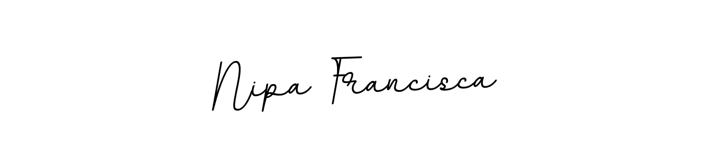 How to Draw Nipa Francisca signature style? BallpointsItalic-DORy9 is a latest design signature styles for name Nipa Francisca. Nipa Francisca signature style 11 images and pictures png