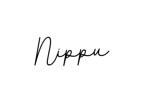 Make a beautiful signature design for name Nippu. With this signature (BallpointsItalic-DORy9) style, you can create a handwritten signature for free. Nippu signature style 11 images and pictures png