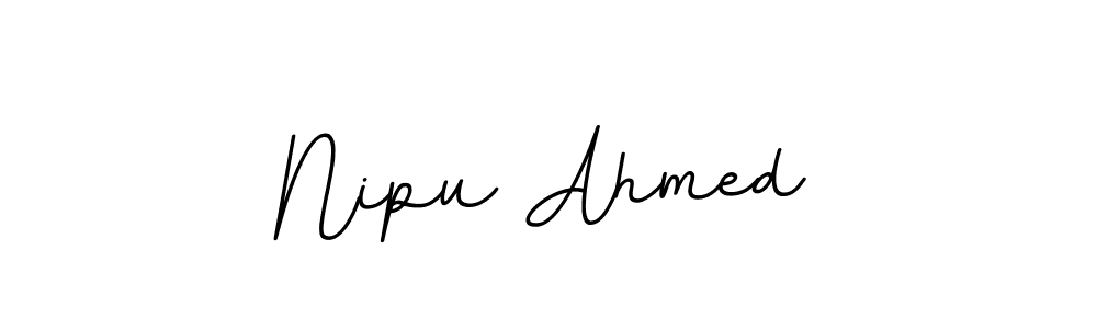 How to make Nipu Ahmed signature? BallpointsItalic-DORy9 is a professional autograph style. Create handwritten signature for Nipu Ahmed name. Nipu Ahmed signature style 11 images and pictures png