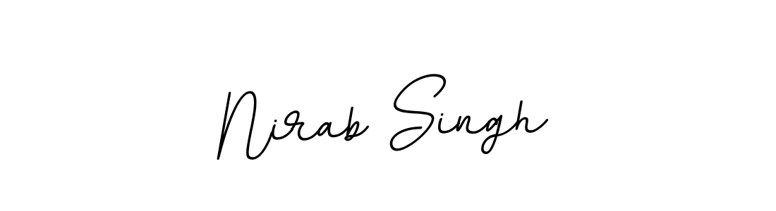 How to make Nirab Singh name signature. Use BallpointsItalic-DORy9 style for creating short signs online. This is the latest handwritten sign. Nirab Singh signature style 11 images and pictures png