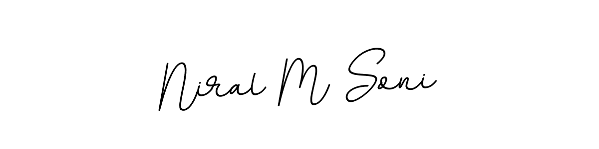 Use a signature maker to create a handwritten signature online. With this signature software, you can design (BallpointsItalic-DORy9) your own signature for name Niral M Soni. Niral M Soni signature style 11 images and pictures png