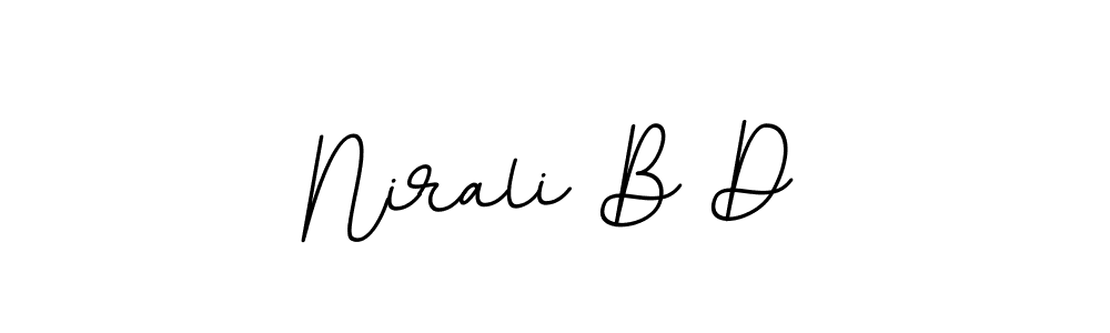 Use a signature maker to create a handwritten signature online. With this signature software, you can design (BallpointsItalic-DORy9) your own signature for name Nirali B D. Nirali B D signature style 11 images and pictures png