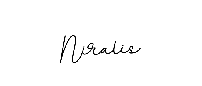 Use a signature maker to create a handwritten signature online. With this signature software, you can design (BallpointsItalic-DORy9) your own signature for name Niralis. Niralis signature style 11 images and pictures png