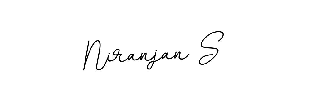 The best way (BallpointsItalic-DORy9) to make a short signature is to pick only two or three words in your name. The name Niranjan S include a total of six letters. For converting this name. Niranjan S signature style 11 images and pictures png