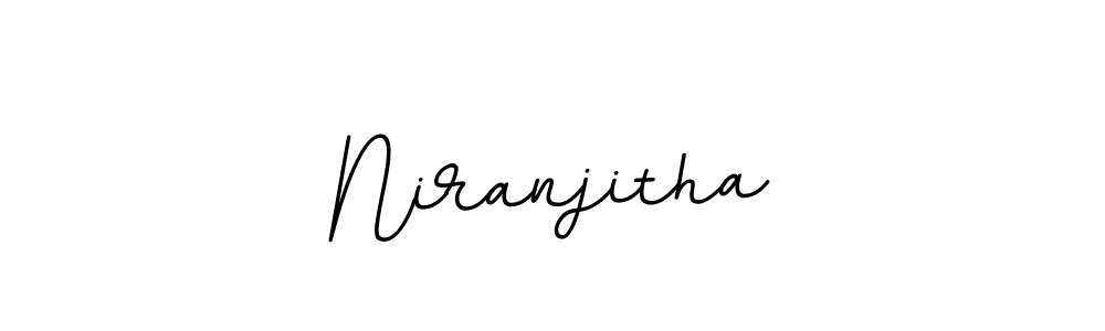 How to make Niranjitha name signature. Use BallpointsItalic-DORy9 style for creating short signs online. This is the latest handwritten sign. Niranjitha signature style 11 images and pictures png