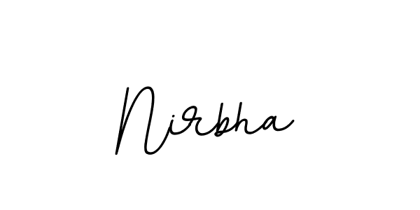 Design your own signature with our free online signature maker. With this signature software, you can create a handwritten (BallpointsItalic-DORy9) signature for name Nirbha. Nirbha signature style 11 images and pictures png