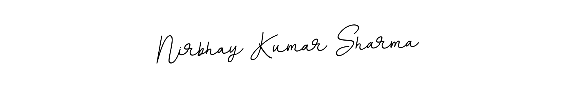 Create a beautiful signature design for name Nirbhay Kumar Sharma. With this signature (BallpointsItalic-DORy9) fonts, you can make a handwritten signature for free. Nirbhay Kumar Sharma signature style 11 images and pictures png