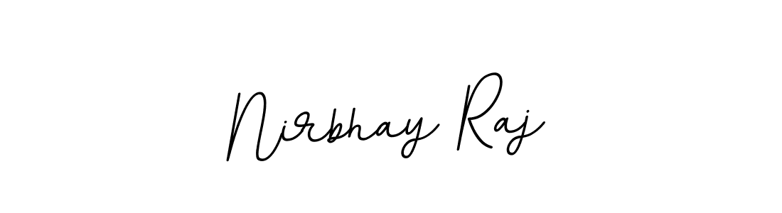 You should practise on your own different ways (BallpointsItalic-DORy9) to write your name (Nirbhay Raj) in signature. don't let someone else do it for you. Nirbhay Raj signature style 11 images and pictures png