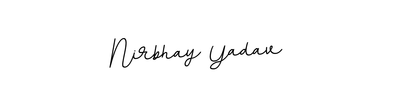 Make a beautiful signature design for name Nirbhay Yadav. With this signature (BallpointsItalic-DORy9) style, you can create a handwritten signature for free. Nirbhay Yadav signature style 11 images and pictures png