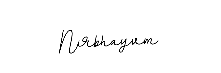 Nirbhayvm stylish signature style. Best Handwritten Sign (BallpointsItalic-DORy9) for my name. Handwritten Signature Collection Ideas for my name Nirbhayvm. Nirbhayvm signature style 11 images and pictures png