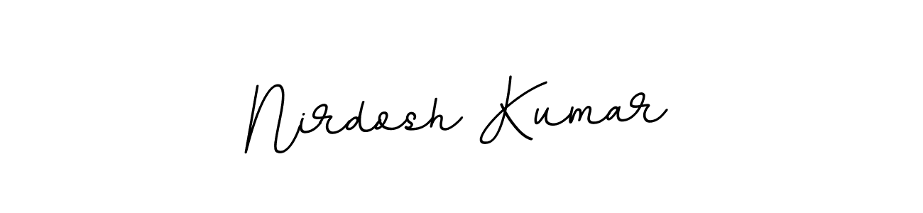 Make a beautiful signature design for name Nirdosh Kumar. With this signature (BallpointsItalic-DORy9) style, you can create a handwritten signature for free. Nirdosh Kumar signature style 11 images and pictures png
