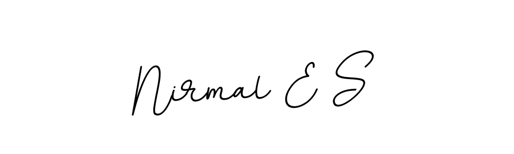 Make a beautiful signature design for name Nirmal E S. With this signature (BallpointsItalic-DORy9) style, you can create a handwritten signature for free. Nirmal E S signature style 11 images and pictures png