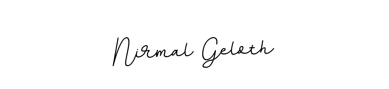 Use a signature maker to create a handwritten signature online. With this signature software, you can design (BallpointsItalic-DORy9) your own signature for name Nirmal Geloth. Nirmal Geloth signature style 11 images and pictures png