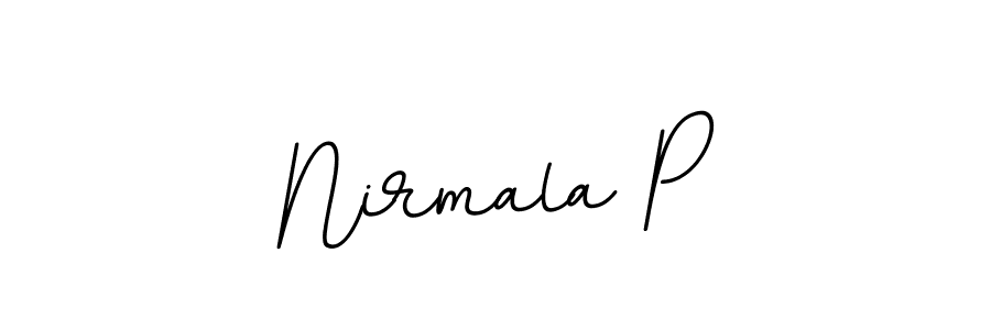 Make a beautiful signature design for name Nirmala P. With this signature (BallpointsItalic-DORy9) style, you can create a handwritten signature for free. Nirmala P signature style 11 images and pictures png