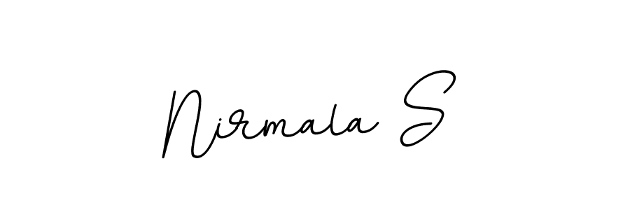 You should practise on your own different ways (BallpointsItalic-DORy9) to write your name (Nirmala S) in signature. don't let someone else do it for you. Nirmala S signature style 11 images and pictures png