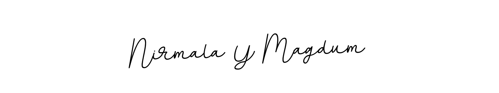 Design your own signature with our free online signature maker. With this signature software, you can create a handwritten (BallpointsItalic-DORy9) signature for name Nirmala Y Magdum. Nirmala Y Magdum signature style 11 images and pictures png