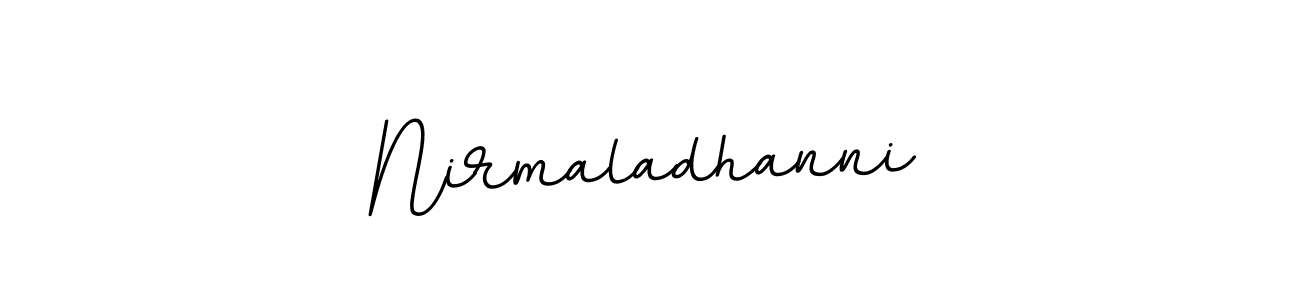 How to make Nirmaladhanni name signature. Use BallpointsItalic-DORy9 style for creating short signs online. This is the latest handwritten sign. Nirmaladhanni signature style 11 images and pictures png