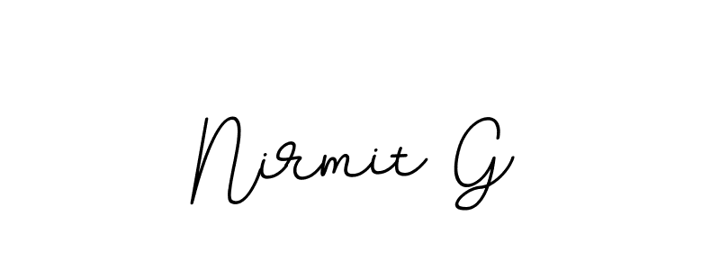 Make a beautiful signature design for name Nirmit G. With this signature (BallpointsItalic-DORy9) style, you can create a handwritten signature for free. Nirmit G signature style 11 images and pictures png