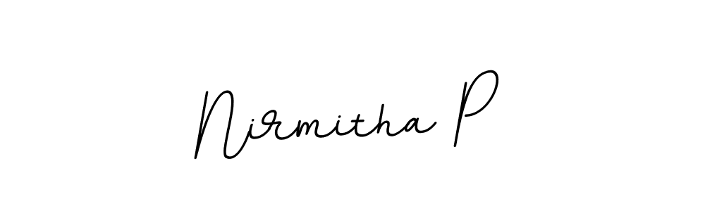 Make a beautiful signature design for name Nirmitha P. With this signature (BallpointsItalic-DORy9) style, you can create a handwritten signature for free. Nirmitha P signature style 11 images and pictures png