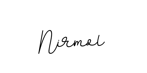 The best way (BallpointsItalic-DORy9) to make a short signature is to pick only two or three words in your name. The name Nirmol include a total of six letters. For converting this name. Nirmol signature style 11 images and pictures png