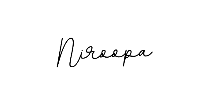 How to make Niroopa name signature. Use BallpointsItalic-DORy9 style for creating short signs online. This is the latest handwritten sign. Niroopa signature style 11 images and pictures png