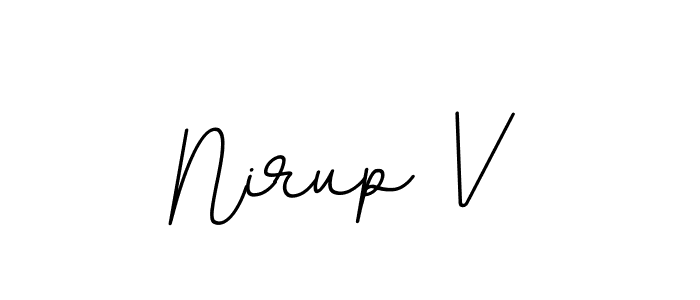 How to make Nirup V signature? BallpointsItalic-DORy9 is a professional autograph style. Create handwritten signature for Nirup V name. Nirup V signature style 11 images and pictures png