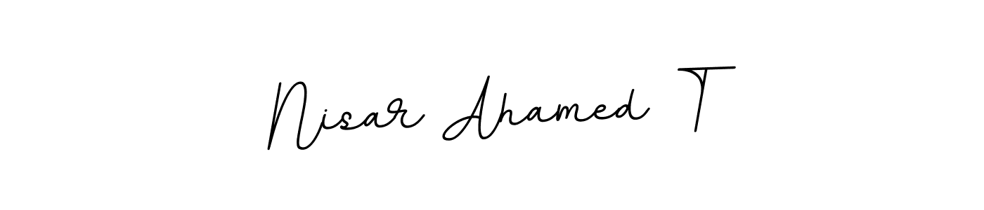 Nisar Ahamed T stylish signature style. Best Handwritten Sign (BallpointsItalic-DORy9) for my name. Handwritten Signature Collection Ideas for my name Nisar Ahamed T. Nisar Ahamed T signature style 11 images and pictures png